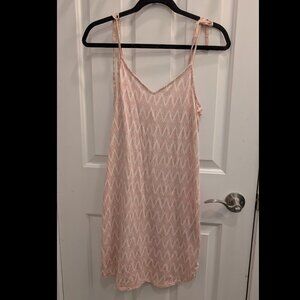 H&M | Pink Spaghetti Strap Midi Dress Size XS | Summer Slip Shift Dress